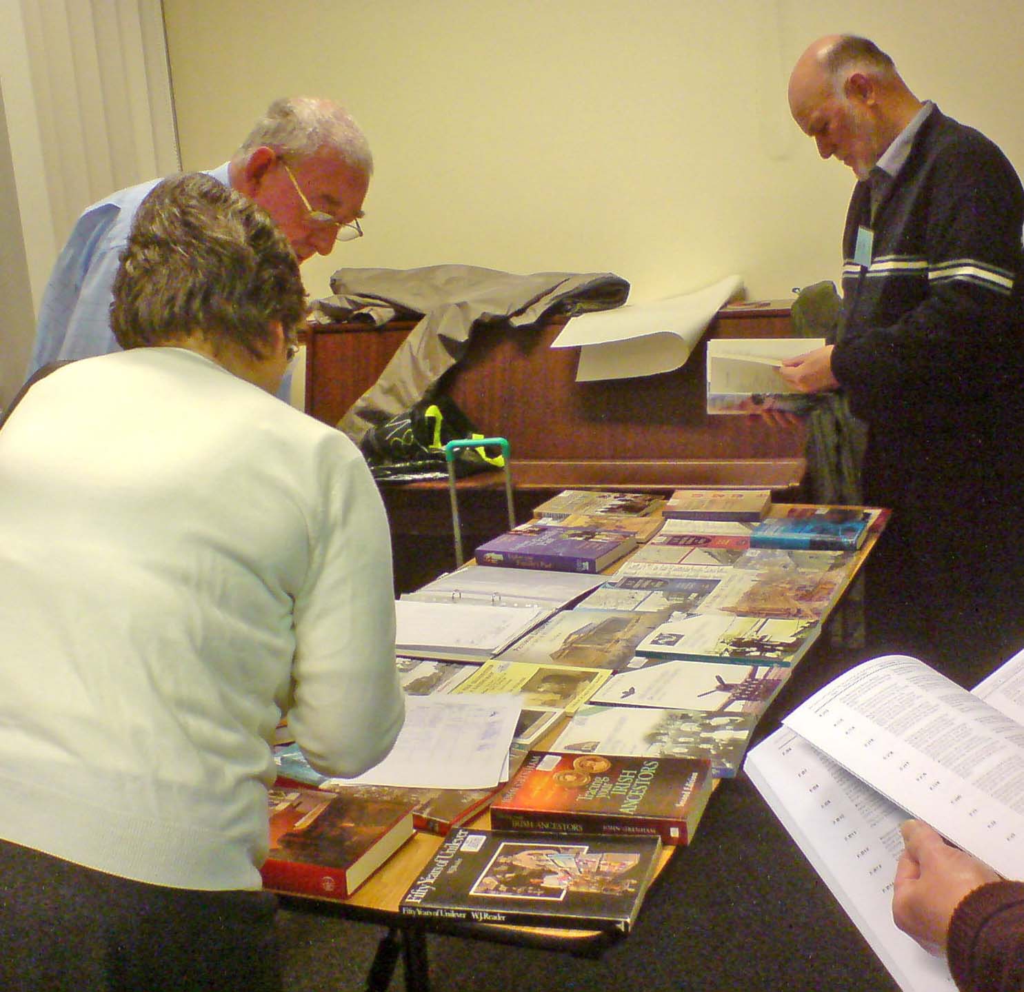 Our Librarian, Alan Roberts, brings along a selection of books from our extensive library.